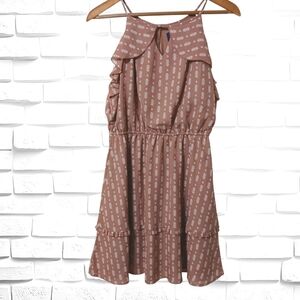 Women's Blue Rain Sundress, Size Medium, Poly Pink W/ White Vertical Design